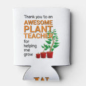 Dank u Plant leraar monogram Blikjeskoeler (Achterkant)