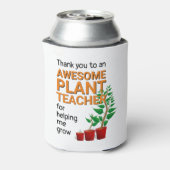 Dank u Plant leraar monogram Blikjeskoeler (Blikje Achterkant)