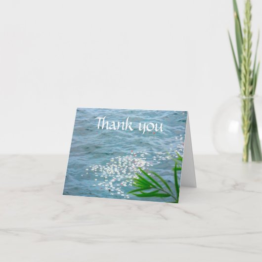 Dank u Plumerias in Oceaan Bedankkaart (Voorkant)