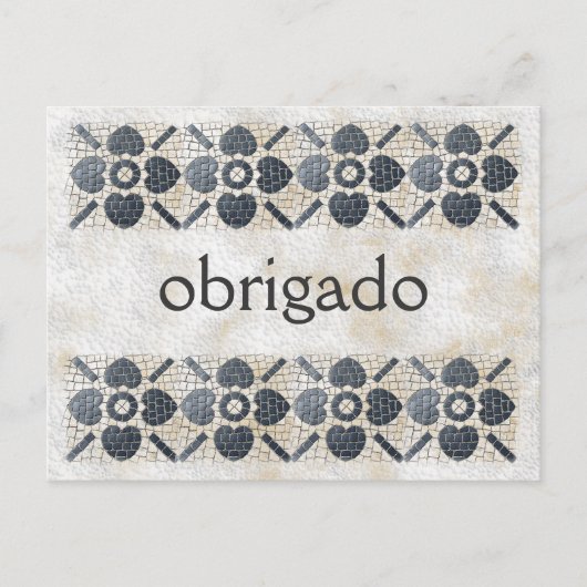 Dank u - Portugees Briefkaart (Voorkant)