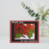 Dank u Post Kaarten Herfst Scène (Staand voorkant)