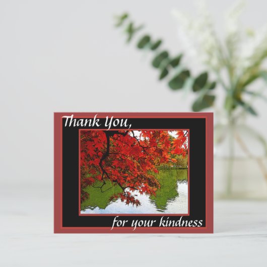 Dank u Post Kaarten Herfst Scène (Staand voorkant)