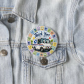 Dank u postarbeiders ronde button 7,6 cm (In situ)