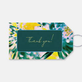 "Dank u" prachtige bloemen Label Cadeaulabel