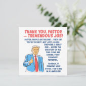 Dank U Predikant Waardering Kaart (Staand voorkant)