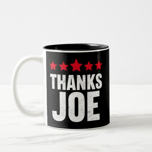 Dank u President Dank u Joe Biden Bedankt Joe Tweekleurige Koffiemok (Links)