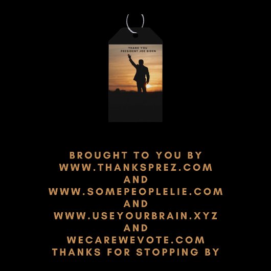 Dank u President Joe Biden Cadeaulabel