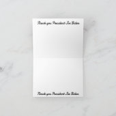 Dank u President Joe Biden Kaart (Binnen)