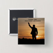 Dank u President Joe Biden Vierkante Button 5,1 Cm (Voorkant /achterkant)