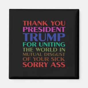 Dank u president Trump dat u de wereld verenigt - Magneet