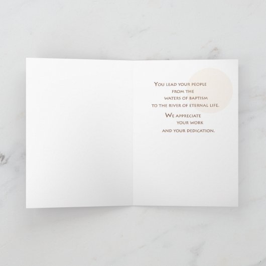 Dank u priester zonsondergang bedankkaart (Binnen)