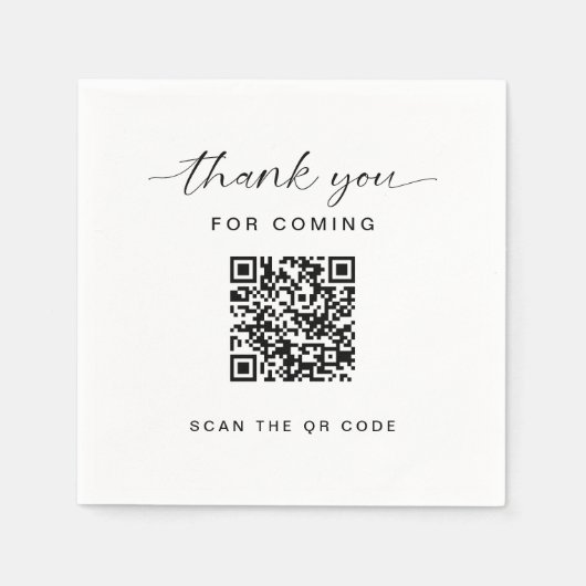 Dank u QR Code Real Estate Business Open House Servet (Voorkant)