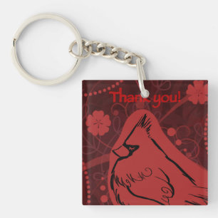 Dank u, Red Cardinaal Sleutelhanger