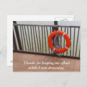 Dank u, Reddingsboei, Dankbaarheid Briefkaart (Voorkant / Achterkant)