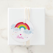 DANK U regenboog letters  felle kleuren Bedankjes Labels (In situ)