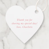 DANK U regenboog letters  pastel kleuren Bedankjes Labels (Achterkant)