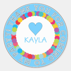 Dank u Regenboog Sticker voor Kids Party