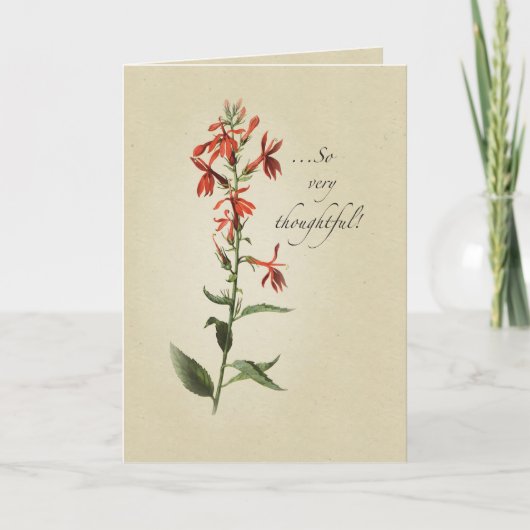 Dank u Rode Wildbloem, Religieus Bedankkaart (Voorkant)