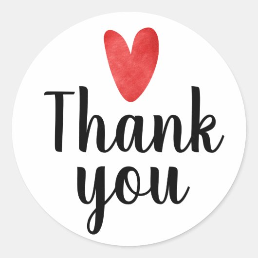 Dank u ronde zakelijke stickers (Voorkant)