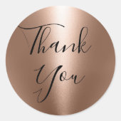 dank u, roos Gold Classic Round Sticker (Voorkant)