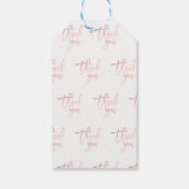 Dank u Roos Goudfolie Modern Script Bruiloft Cadeaulabel (Achterkant)