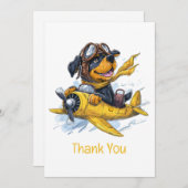 Dank u Rottweiler Dog Pilot Vliegtuig Bedankkaart (Voorkant / Achterkant)
