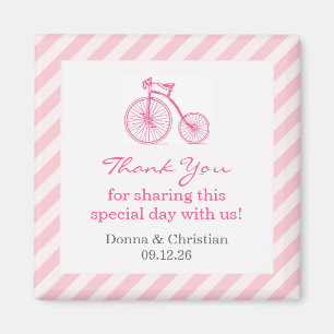 Dank u Roze Baby shower Favor Magnet Magneet