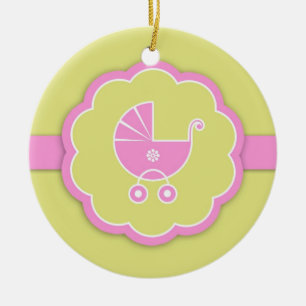 Dank u Roze Baby shower Favor Ornament