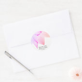 *~* Dank u Roze & Blauw Ombre Lotus Ronde Sticker (Envelop)