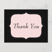  Dank u Roze en Zwart Briefkaart (Voorkant)