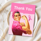 Dank U Roze Lint Borstkanker Bewustwording Briefkaart