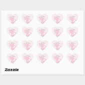 Dank u Roze Olifant Baby shower Hart sticker (Vel)