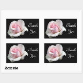 Dank u Roze Rose Groet Sticker Label (Vel)