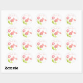 Dank u Roze Tulpen Bloemen Patroon Stickers (Vel)