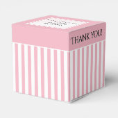 Dank u Roze/Wit /White Streepjespatroon Bedankdoosjes (Achterkant)