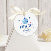 Dank u Santorini Musical disco baby shower Bedankjes Labels