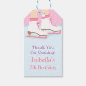 Dank u schaatsen verjaardagsfeestje cadeau Labels Cadeaulabel (Voorkant)