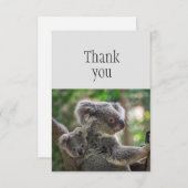 Dank u schattig klein Koala Beer & Joey Bedankkaart (Voorkant / Achterkant)