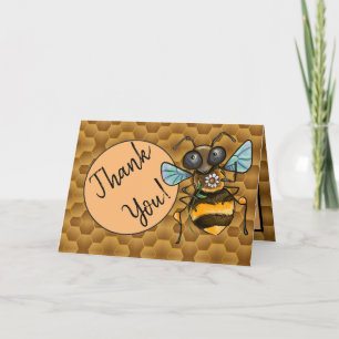 Dank u Schattige Honeybee Bedankkaart