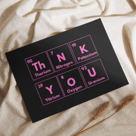 Dank u scheikundekaart bedankkaart