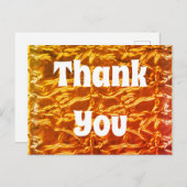 Dank U Schitterend Oranje Abstracte Waardering Briefkaart (Voorkant / Achterkant)