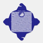 Dank u - Schooner op Navy Waves nautische partij Bedankdoosjes (Uitgevouwen)