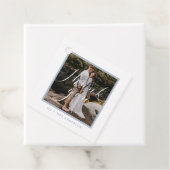 Dank u Script Moderne foto bruiloft Bedankjes Labels (In situ)