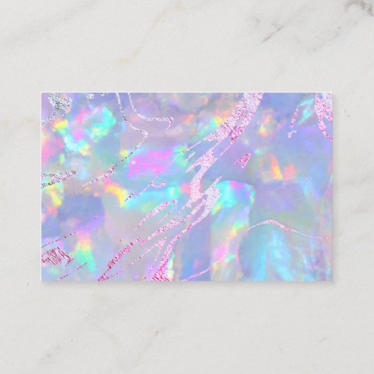 Dank u Script Opal Texture visitekaartje (Achterkant)
