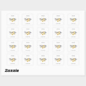 Dank u Script Sjabloon Faux Gold Confetti Vierkante Sticker (Vel)