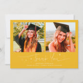 Dank U Script Sterren Gele Grad Multi Foto Aankondiging (Voorkant)