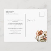 Dank U Script Waterverf Wilde Bloem Briefkaart (Achterkant)