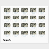 Dank u Script Wedding Jubileum Foto Vierkante Sticker (Vel)