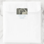 Dank u Script Wedding Jubileum Foto Vierkante Sticker (Tas)