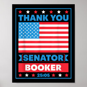 Dank u Senator Cory Booker 25 uur en 5 minuten Poster